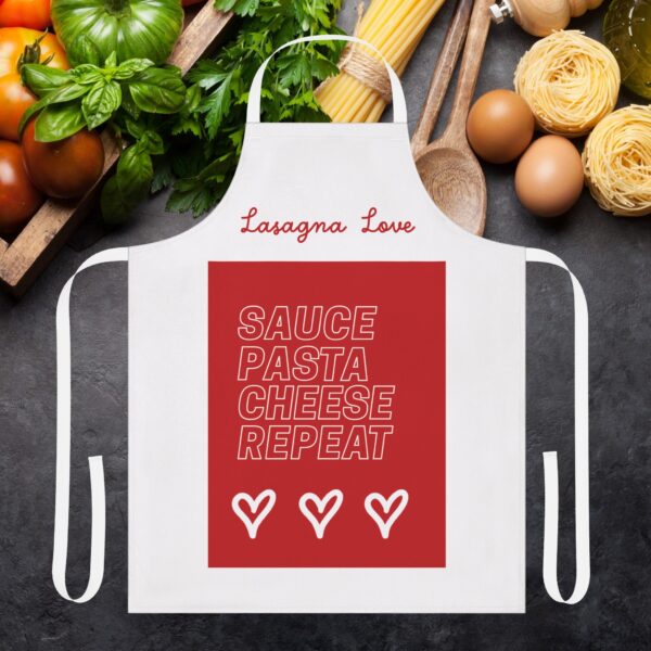 Bring Character to the Kitchen with the Lasagna Love Personalized Chef’s Apron! 💛🍝