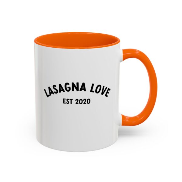 Lasagna Love 5th Birthday Colorful Accent Mug 🎉 - Image 3