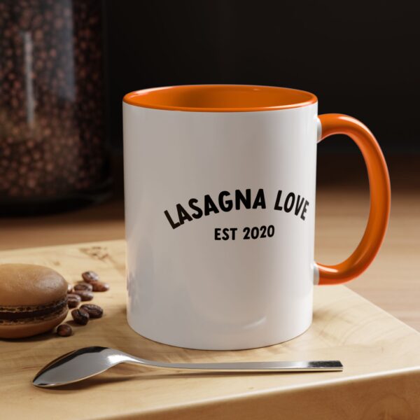 Lasagna Love 5th Birthday Colorful Accent Mug 🎉 - Image 2