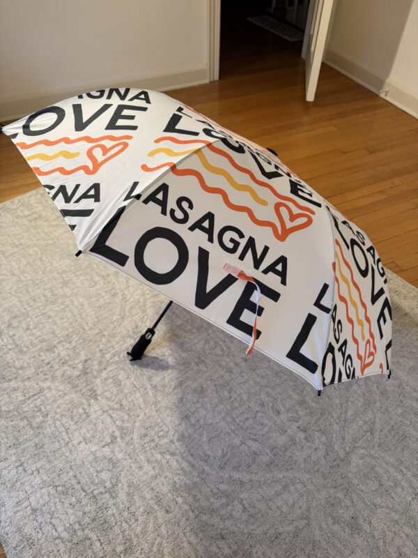 Lasagna Love Umbrella – Stay Dry, Stay Kind! ☔💛
