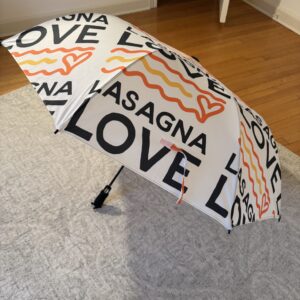 Lasagna Love Umbrella – Stay Dry, Stay Kind! ☔💛