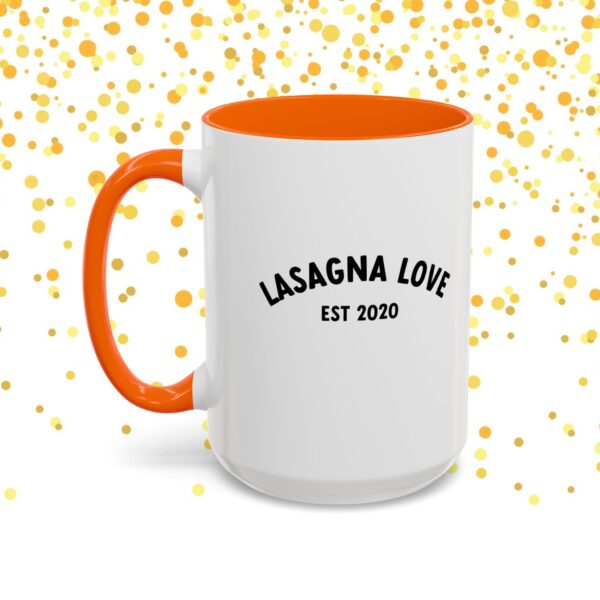 Lasagna Love 5th Birthday Colorful Accent Mug 🎉 - Image 5