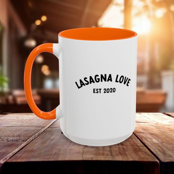 Lasagna Love 5th Birthday Colorful Accent Mug 🎉 - Image 5