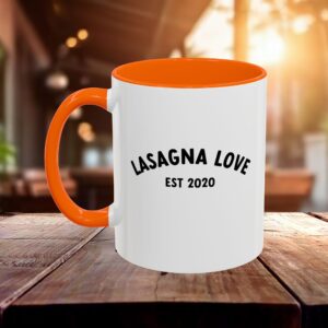 Lasagna Love 5th Birthday Colorful Accent Mug 🎉