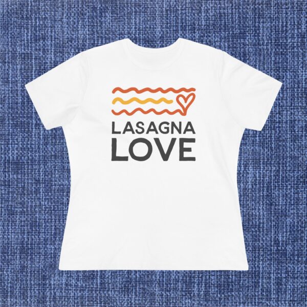 Effortless Style and Comfort with the Lasagna Love Women’s Premium Favorite Tee! 💛🍝 - Image 3