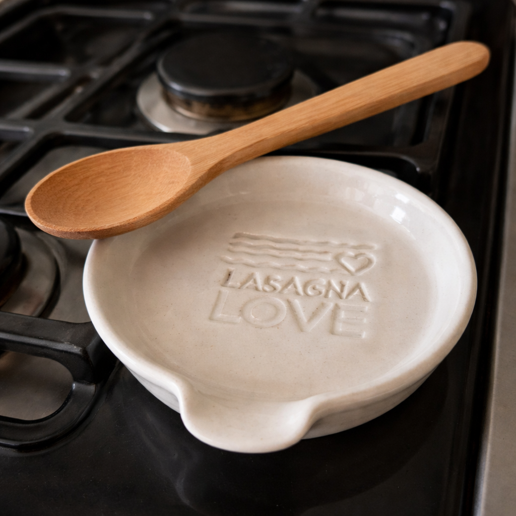 Lasagna Love Spoon Rest – 🍅🥄 Keep Your Ladle Cozy, 💛 Spread Kindness, 🍝 Serve Up Love!