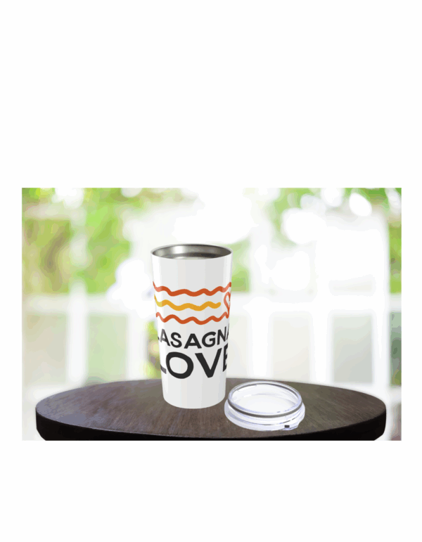 Sip in Style with the Lasagna Love 20oz Stainless Steel Tumbler! 💛🍝🥤