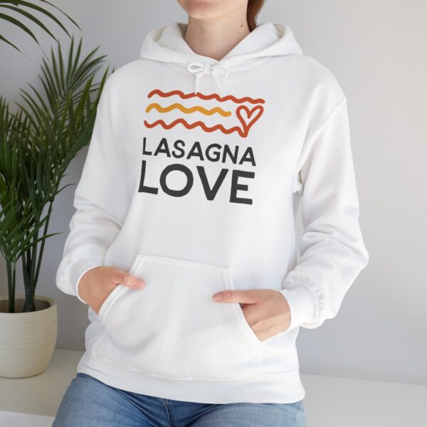 *For Australia Residents*  🇦🇺💛  Snuggle Up in Style with the Lasagna Love Unisex Hooded Sweatshirt! 💛🍝 - Image 7
