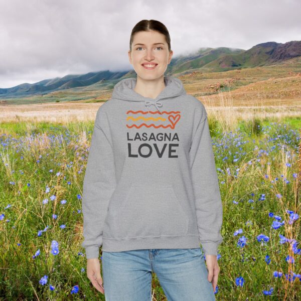 *For Australia Residents*  🇦🇺💛  Snuggle Up in Style with the Lasagna Love Unisex Hooded Sweatshirt! 💛🍝 - Image 3