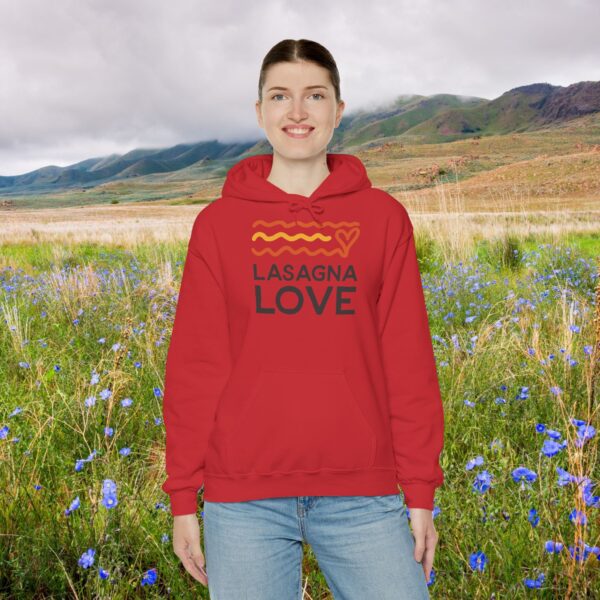 *For Australia Residents*  🇦🇺💛  Snuggle Up in Style with the Lasagna Love Unisex Hooded Sweatshirt! 💛🍝 - Image 10