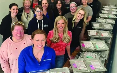 Apple Valley Chamber CORE Women assemble lasagnas for families in need