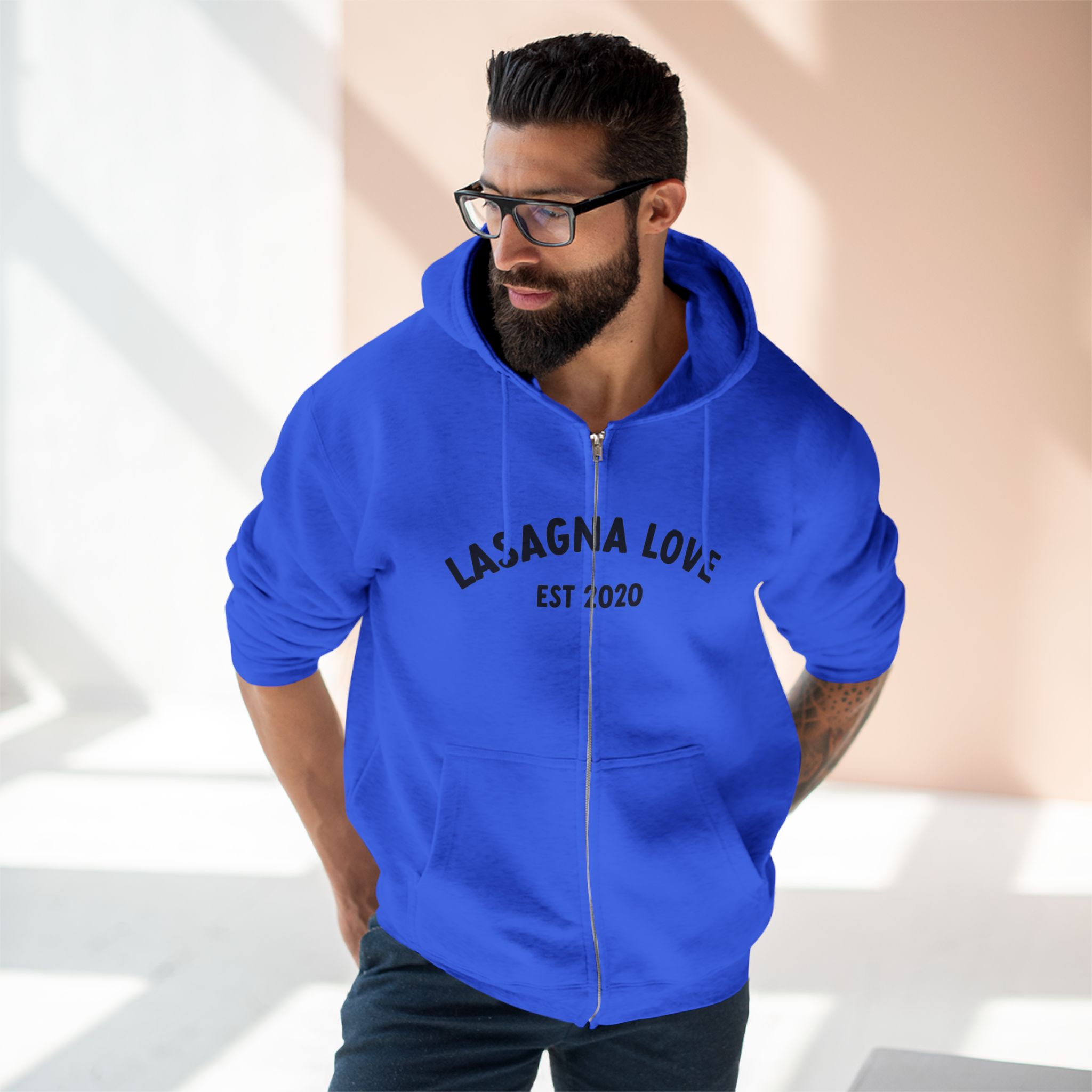 Zip Into Kindness 💛🍝 — Lasagna Love Unisex Hoodie - Image 5