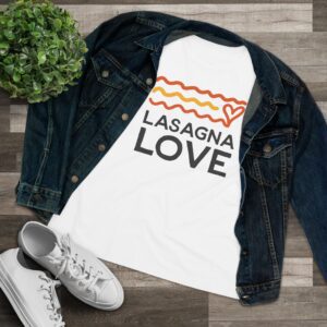 Effortless Style and Comfort with the Lasagna Love Women’s Premium Favorite Tee! 💛🍝