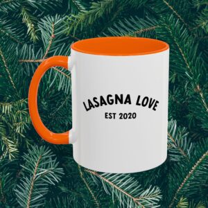 Kindness Looks Good in Orange 🧡☕️ — The Lasagna Love Anniversary Mug 💛🎉