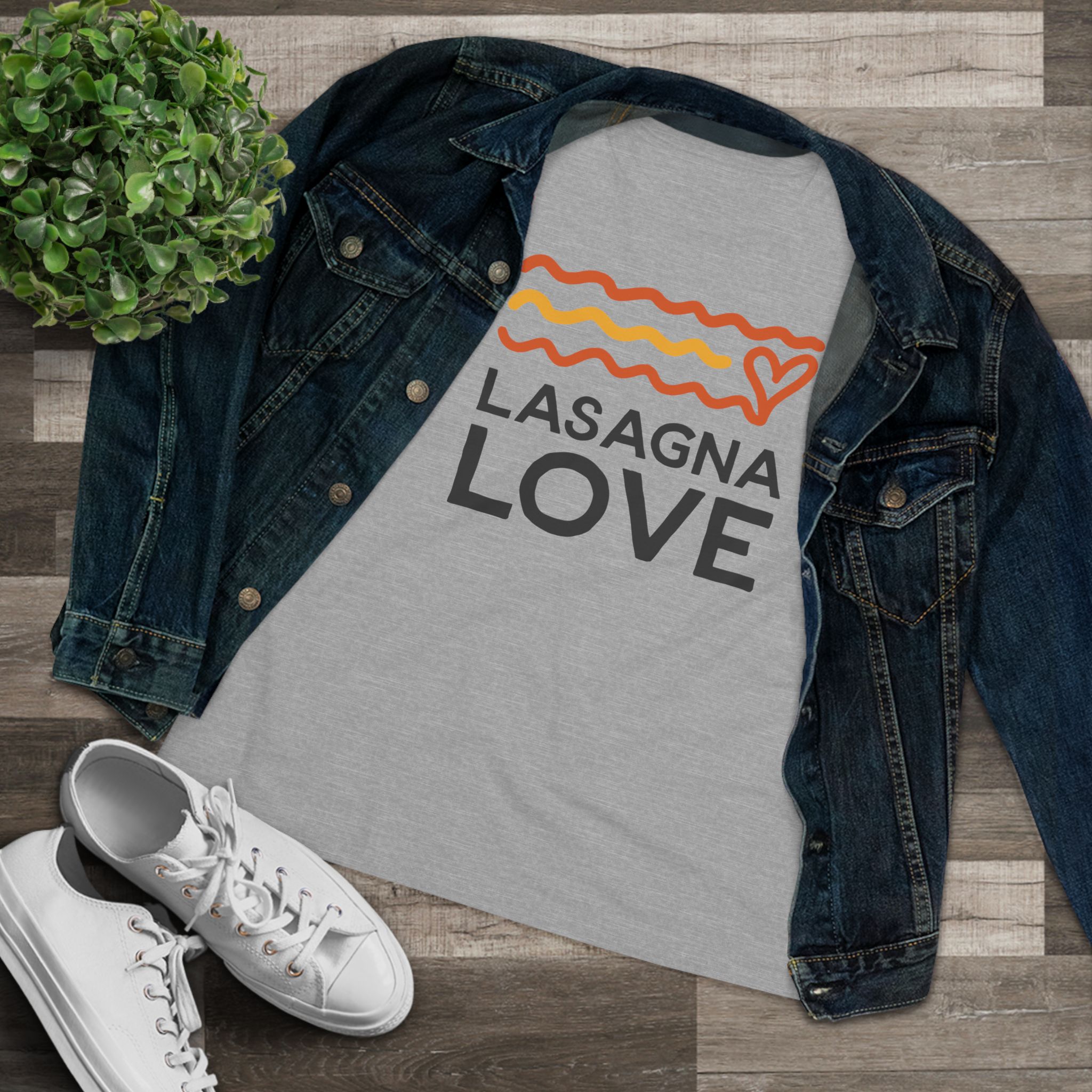 Effortless Style and Comfort with the Lasagna Love Women’s Premium Favorite Tee! 💛🍝 - Image 5