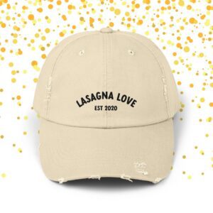 Rock That Retro Vibe with the Lasagna Love Vintage Logo Cap! 💛🍝🧢