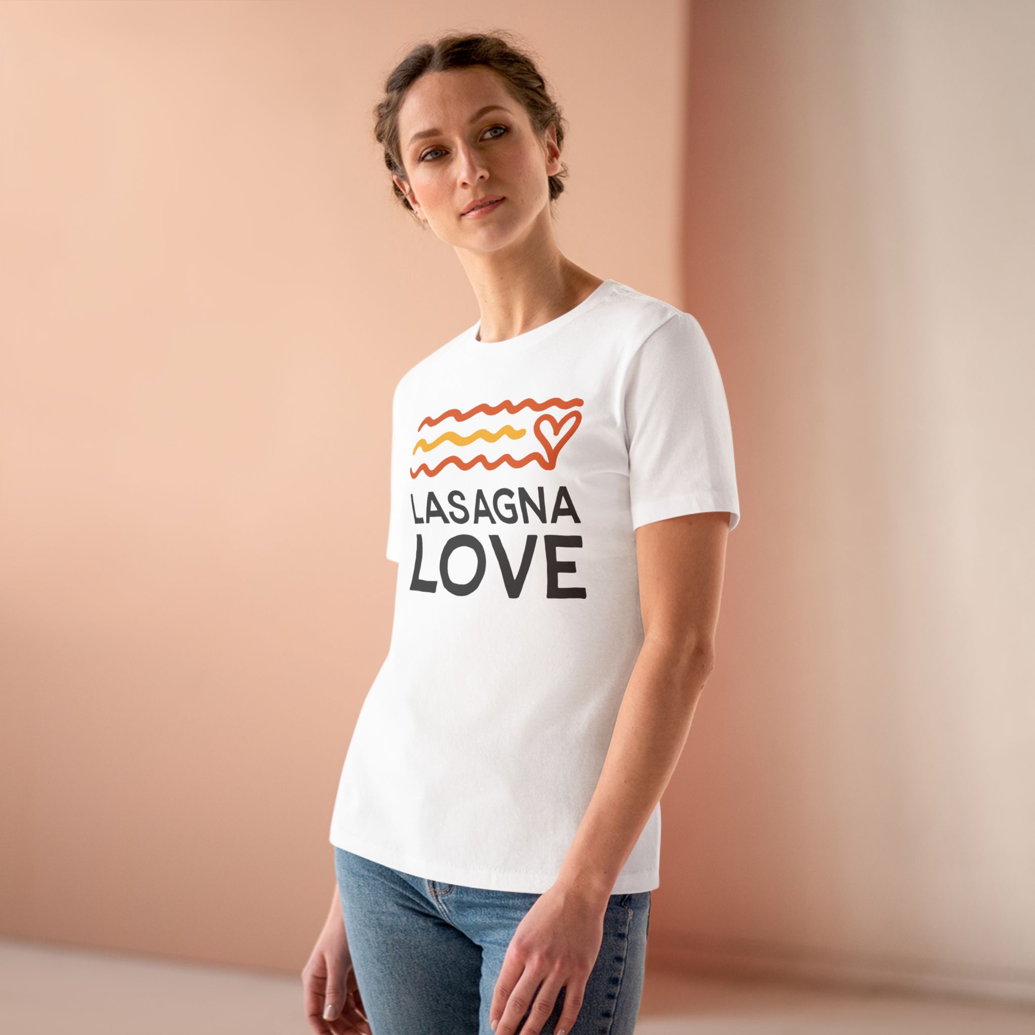 Effortless Style and Comfort with the Lasagna Love Women’s Premium Favorite Tee! 💛🍝 - Image 2