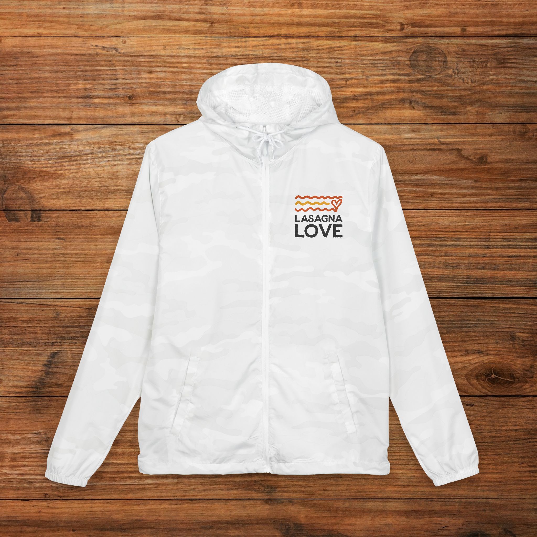 โZip into kindness ๐โthis unisex Lasagna Love windbreaker is light, comfy, and made for everyday adventures.โ - Image 2