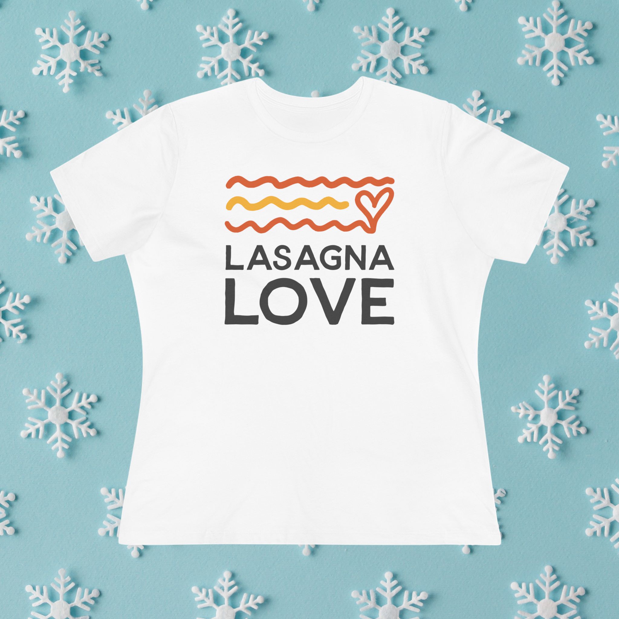 Effortless Style and Comfort with the Lasagna Love Women’s Premium Favorite Tee! 💛🍝 - Image 3