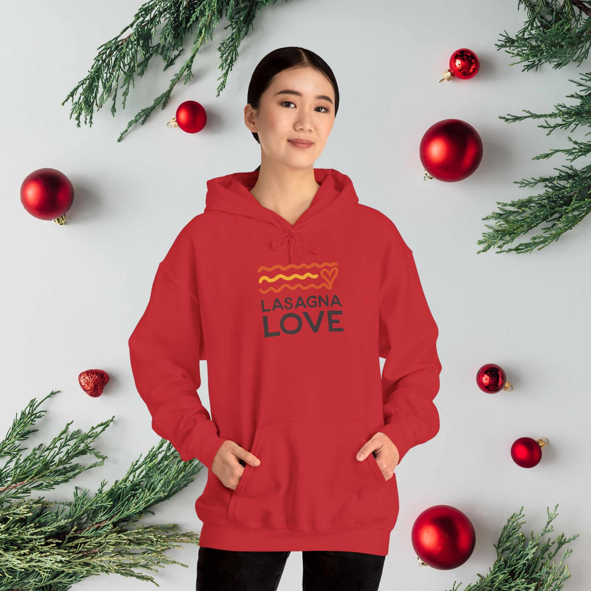 Snuggle Up in Style with the Lasagna Love Unisex Hooded Sweatshirt! ππ - Image 3