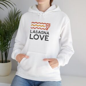 Snuggle Up in Style with the Lasagna Love Unisex Hooded Sweatshirt! 💛🍝