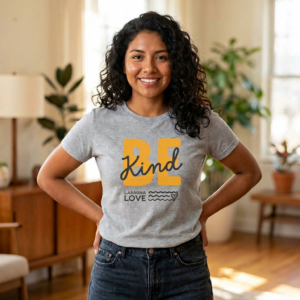Women's "Be Kind" 🧡 Lasagna Love Tee Shirt , A Simple Message with Big Heart 🍝✨
