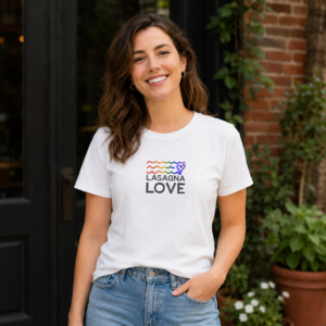 Women's Lasagna Love Pride Tee 🌈🧡 Celebrate Love, Feed with Pride