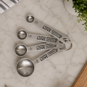 Measuring with Love ๐งก Beautiful engraved measuring spoons designed to bring warmth, kindness, and purpose to every homemade meal.