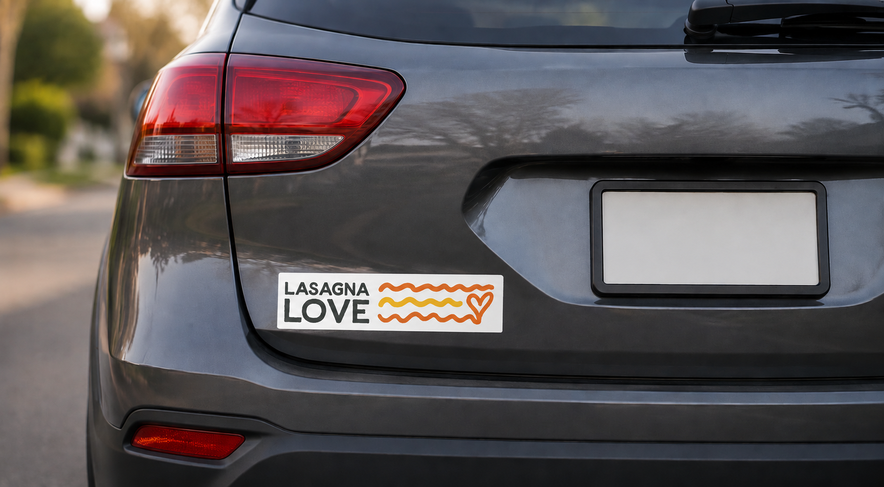 Lasagna Love 11" x 3" Bumper Sticker | Spread Kindness Wherever You Go ❤️