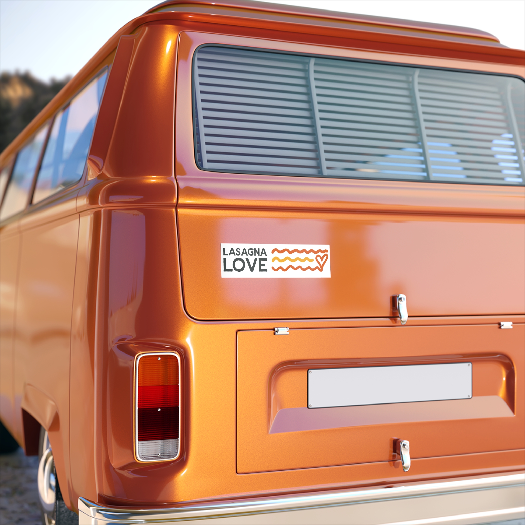 Lasagna Love 11" x 3" Bumper Sticker | Spread Kindness Wherever You Go ❤️ - Image 3