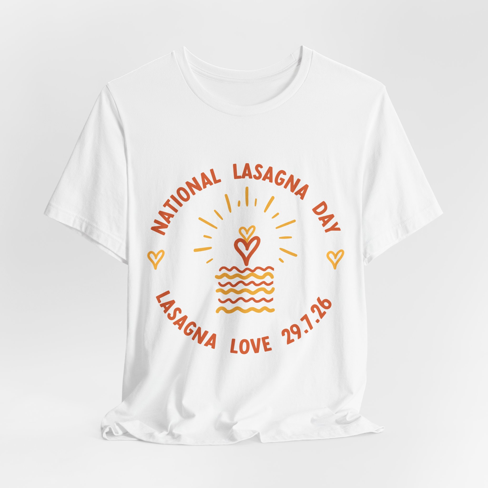🇦🇺 National Lasagna Day 2026 Unisex Celebration White Tee | Australia Residents ❤️ - Image 4