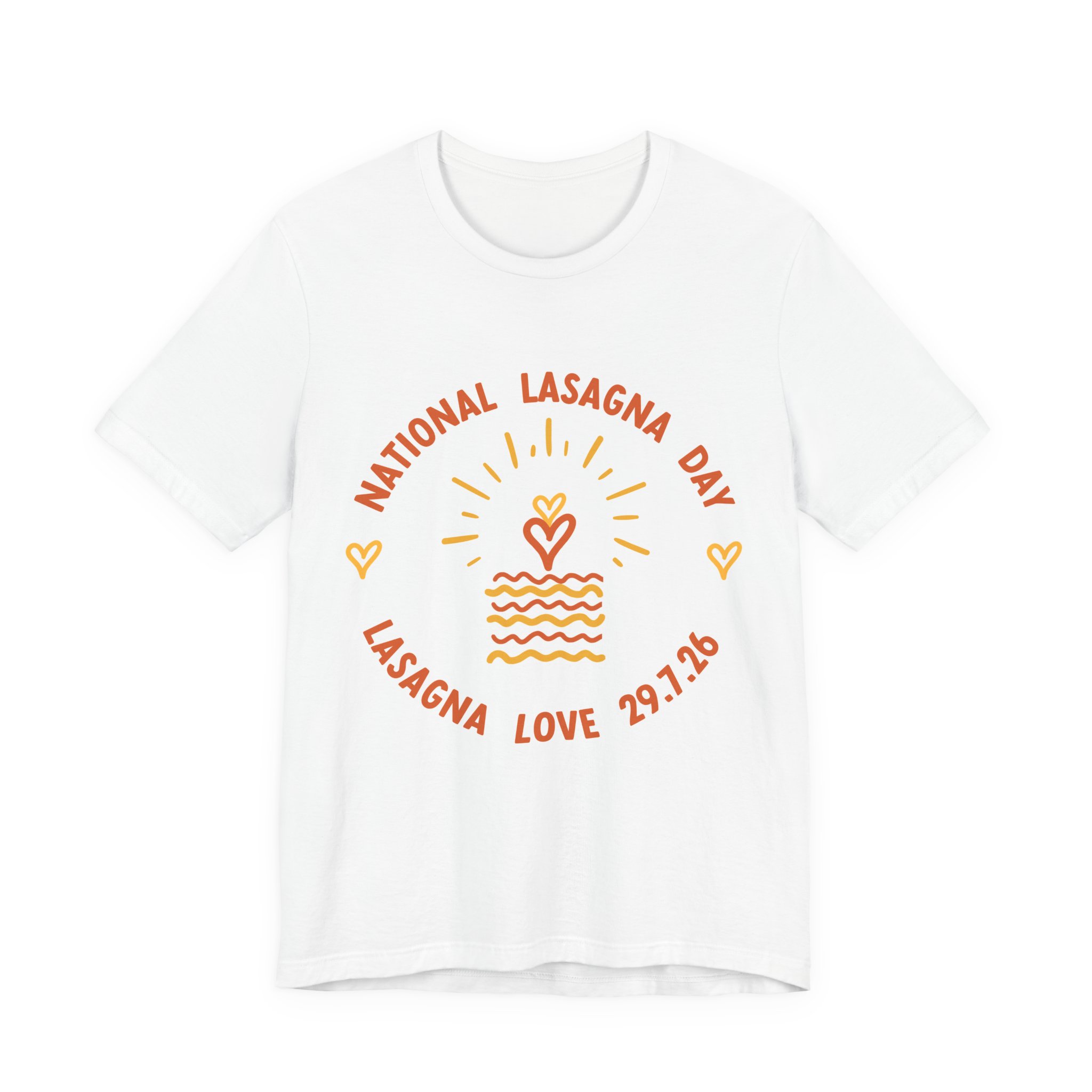 🇦🇺 National Lasagna Day 2026 Unisex Celebration White Tee | Australia Residents ❤️ - Image 2