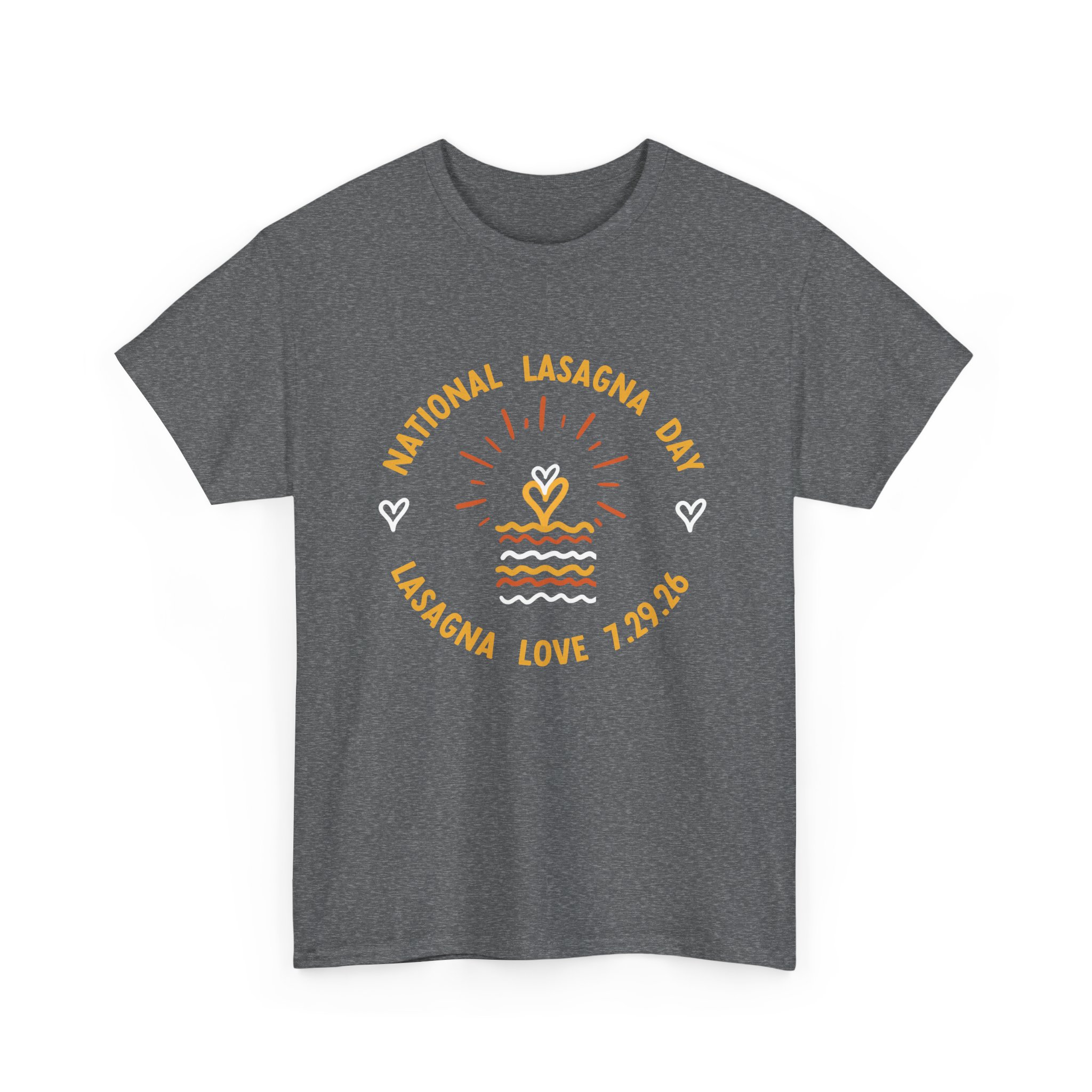Unisex National Lasagna Day Heavy Cotton Tee - Image 3