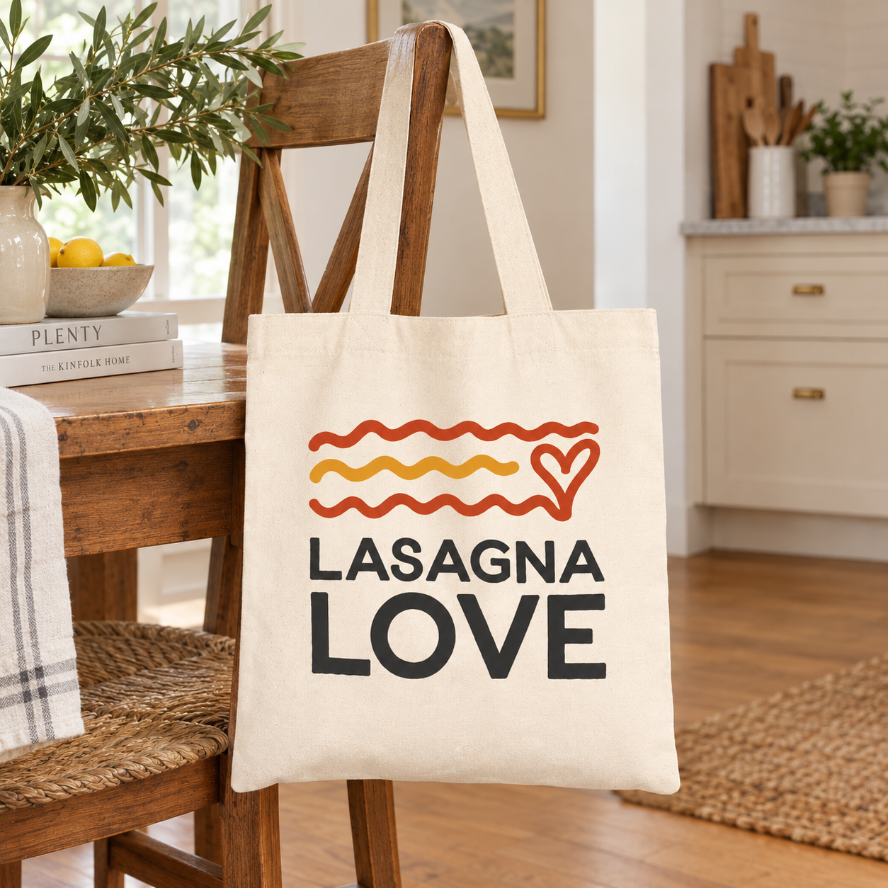 Carry Kindness Everywhere ππ β Lasagna Love Tote Bag πβ¨