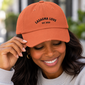 Vintage Lasagna Love Distressed Logo Cap 🧢🧡