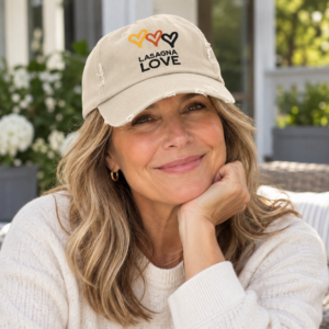 Triple Heart Lasagna Love Distressed Cap