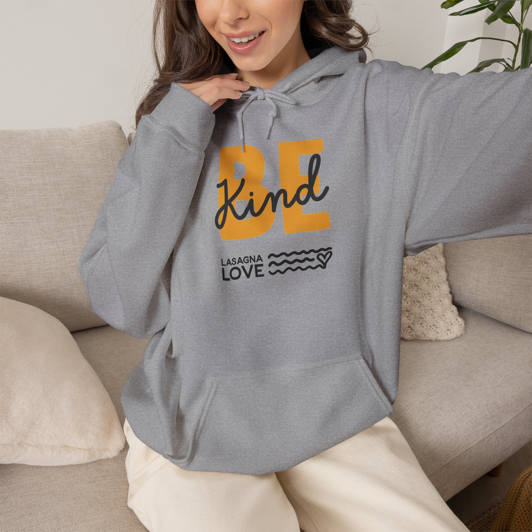 Unisex Be Kind ๐งก Lasagna Love Hoodie for Everyday Giving ๐โจ - Image 4