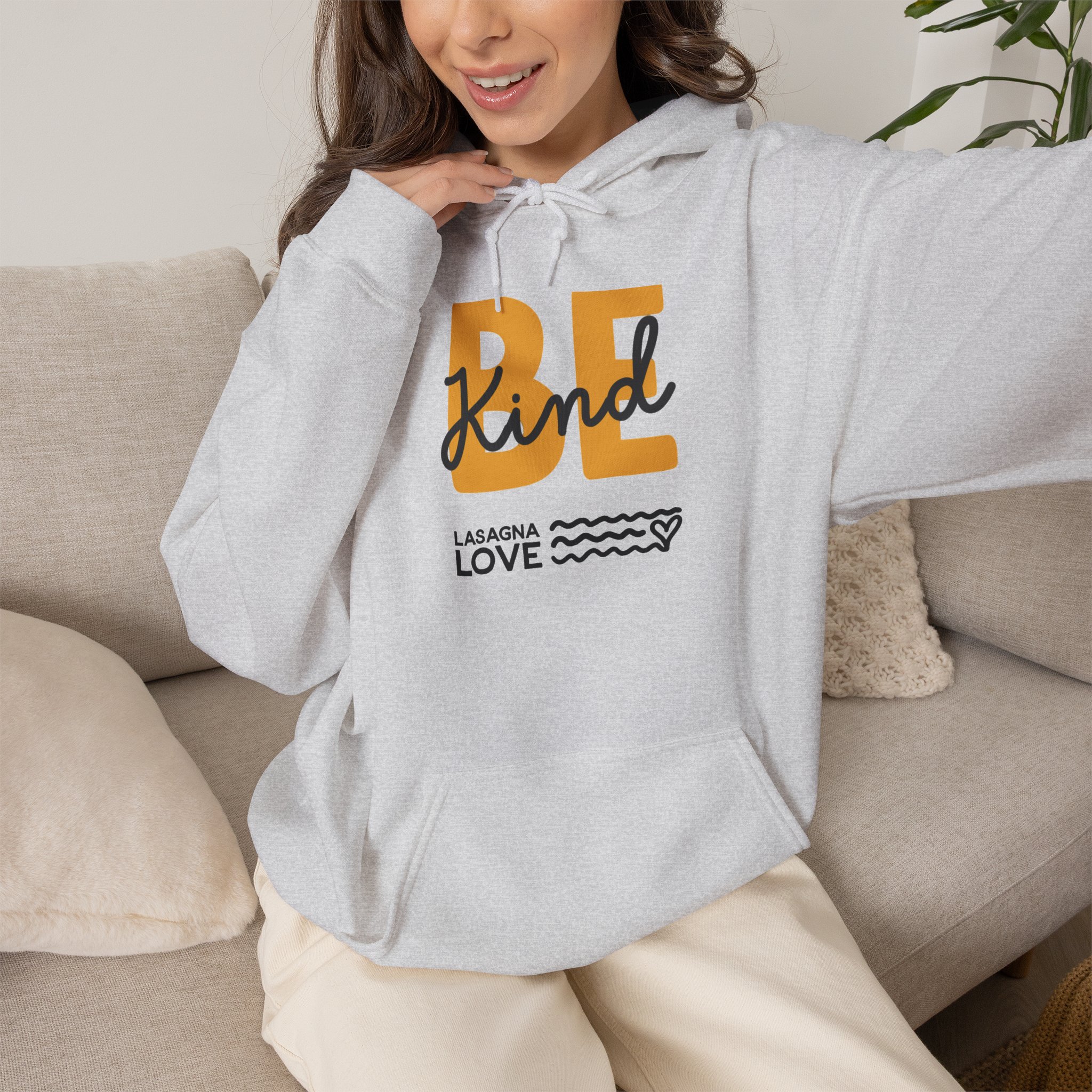 Unisex Be Kind ๐งก Lasagna Love Hoodie for Everyday Giving ๐โจ - Image 5
